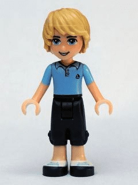 LEGO Friends Andrew Dark Blue Cropped Trousers Bright Light Blue Polo Shirt Minifigure