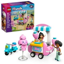 LEGO Friends Cotton Candy Stand and Scooter - Building Toys Pretend Play Set for Kids, Girls & Boys, Ages 6  - W/ 2 Minifigures, Wheelable Food Cart & Accessories - Gift Ideas for Birthday - 42643