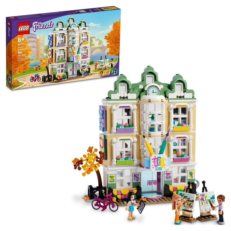 LEGO Friends Emma's Art School House Set 41711, Creative Arts & Crafts Toy  with 3 Mini-Dolls, Includes DOTS Decor, Birthday Gift Idea for Kids Ages 8+