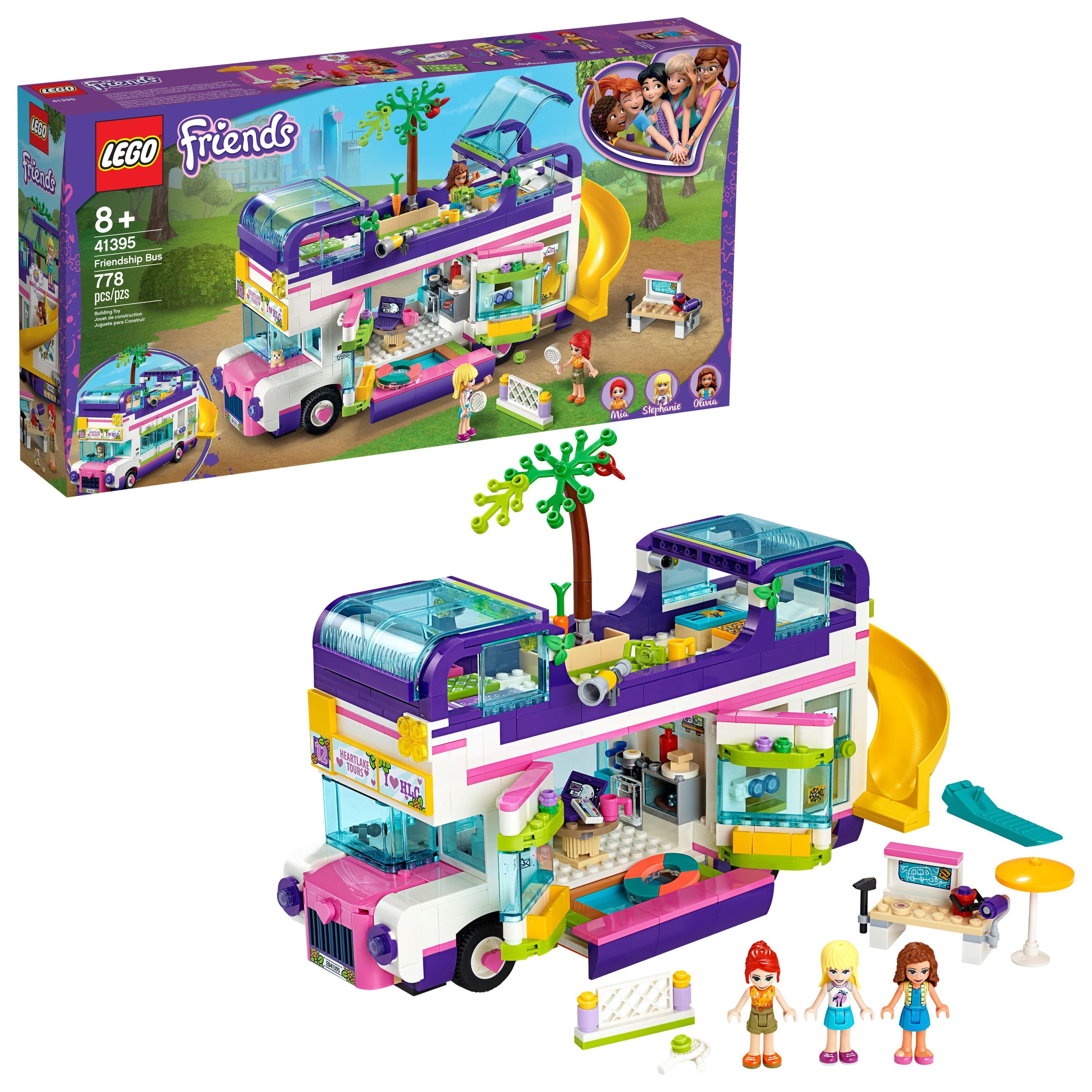 prins usund hård LEGO Friends Friendship Bus 41395 LEGO Heartlake City Toy Playset (778  Pieces) - Walmart.com