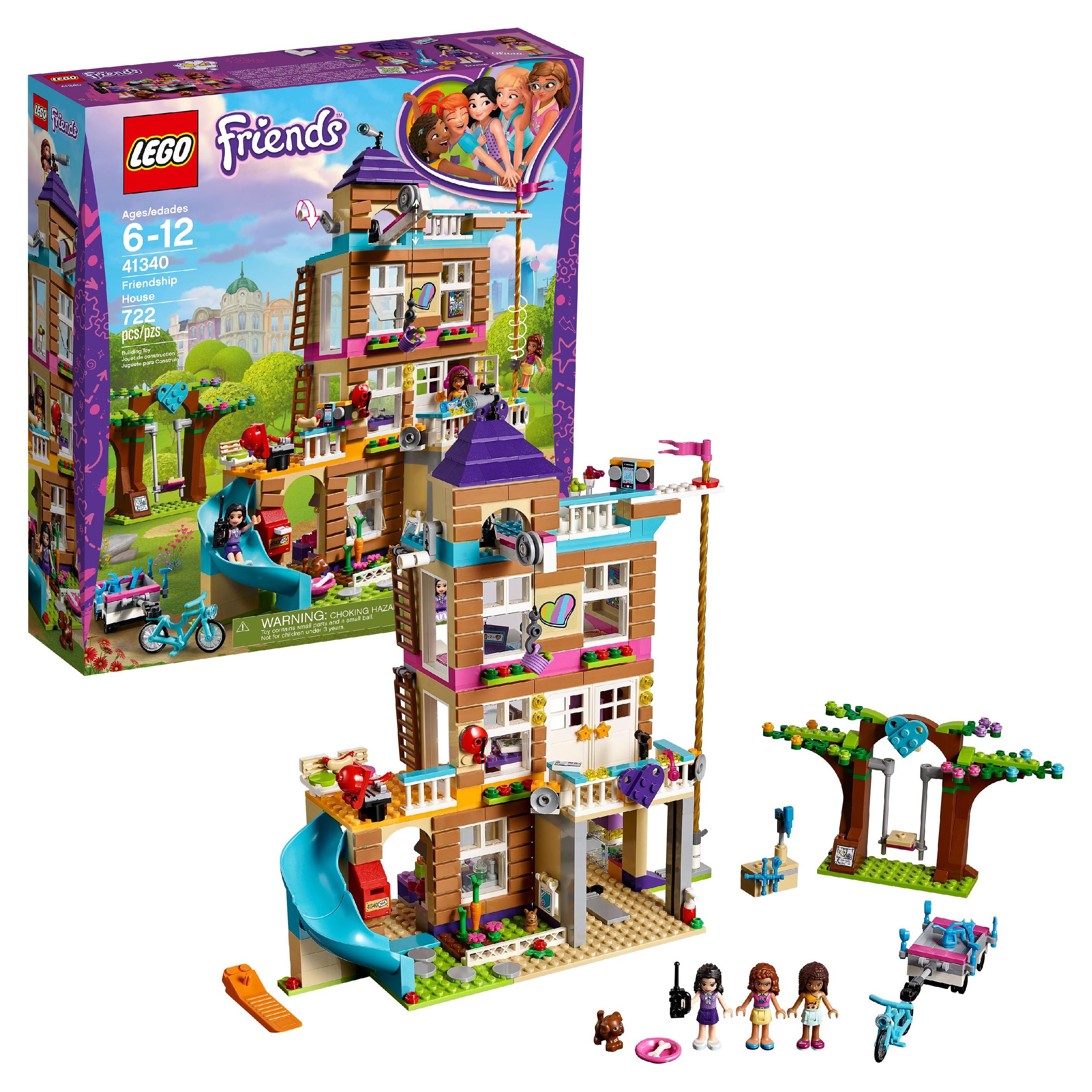 LEGO Friends Friendship House 41340 4-Story Building Set (722 Pieces) - image 1 of 8