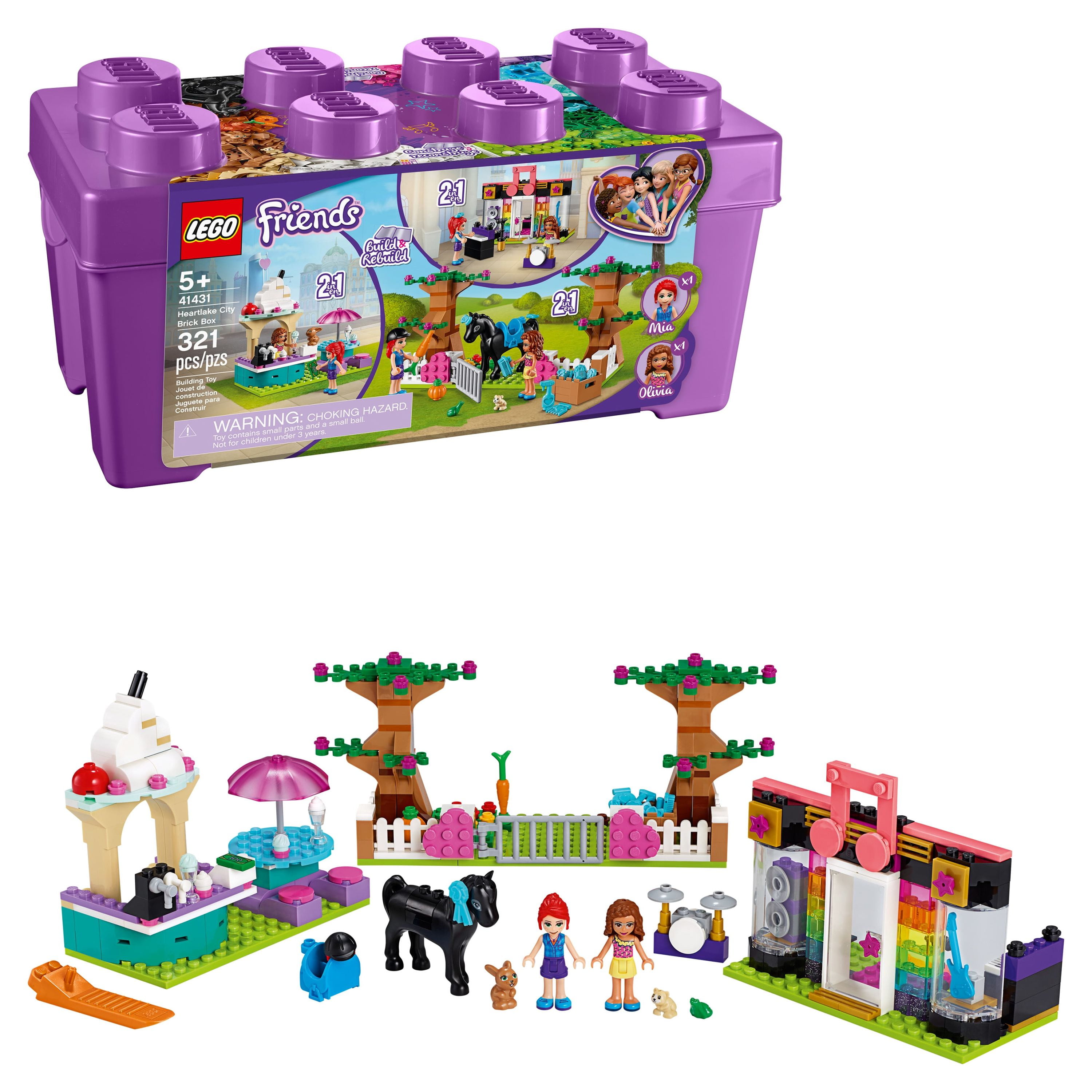 LEGO Friends Heartlake City Brick Box 41431 Building Kit; Make 6 Scenes  from 1 Box Set for Creative Fun (321 Pieces)