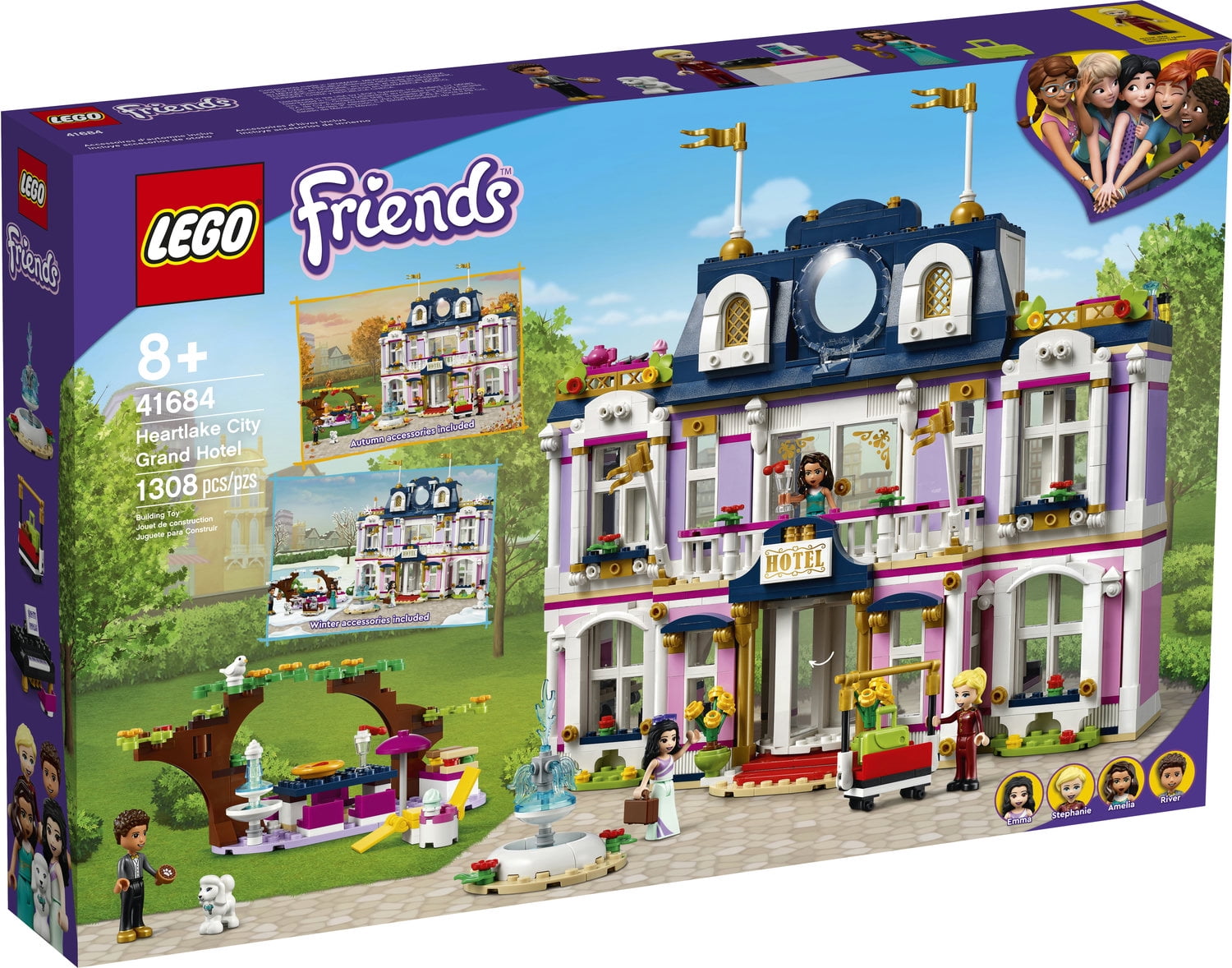 LEGO Friends Heartlake City Grand Hotel Building Toy 1,308 Pieces