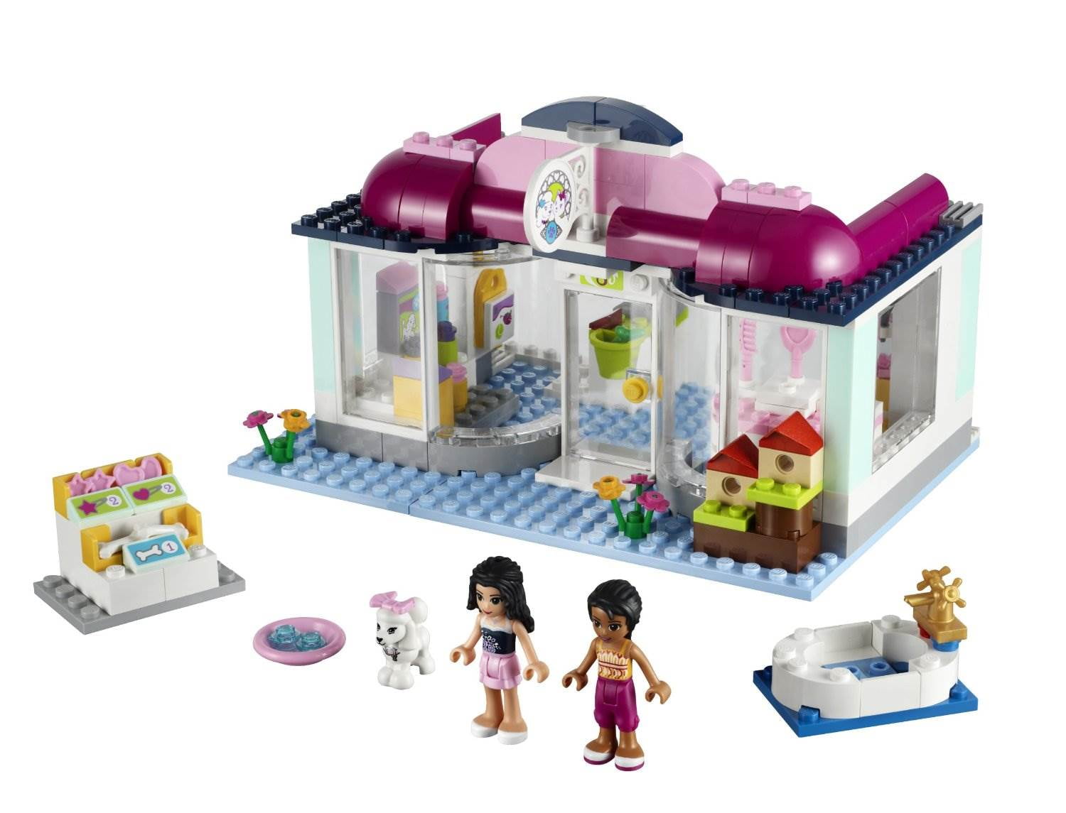 LEGO Friends Heartlake Pet Salon Interlocking Block Building Set, 242 Count