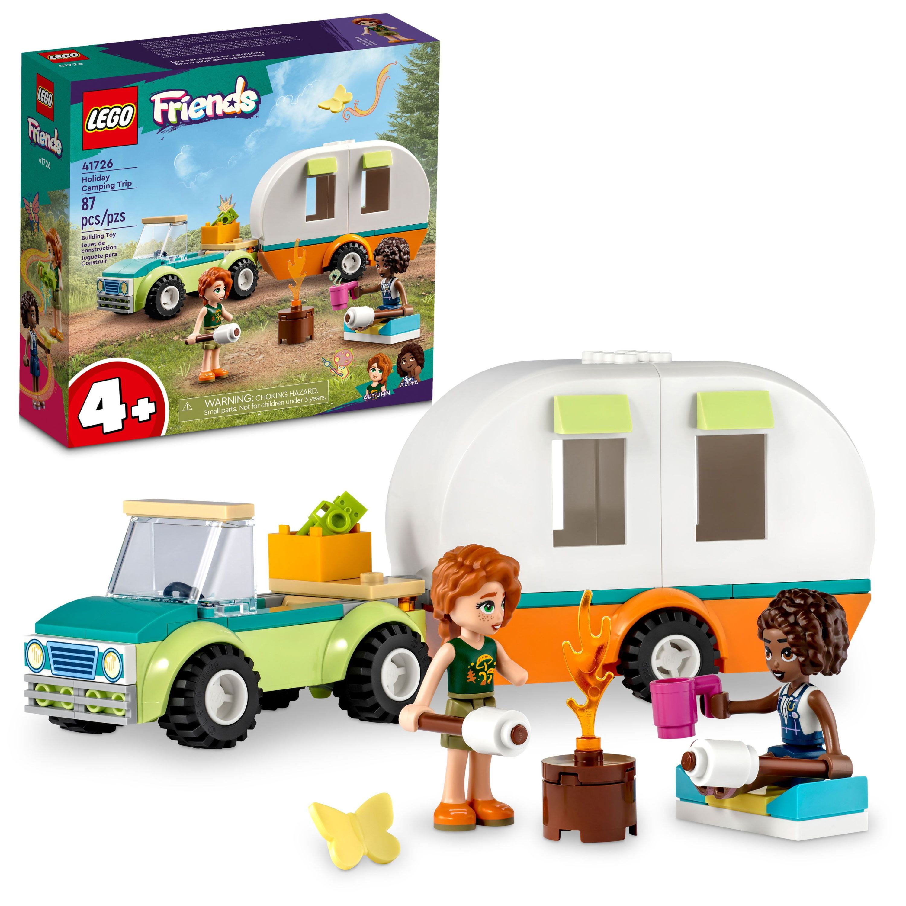 eftertænksom vagt Tilgængelig LEGO Friends Holiday Camping Trip 41726, Toy Caravan with Car, Toy Camper  Van, Pretend Play Toy Camping Set for Kids, Girls and Boys 4+ Year Old,  Forest Adventure Set with Two Minifigures -