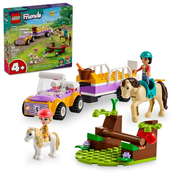 LEGO Friends Horse and Pony Trailer Building Toy - Pretend Play Toy Figures & Playsets for Girls & Boys, Ages 4+ - Gift for Preschool W/ Mini-Dolls & Horse Figures - 42634