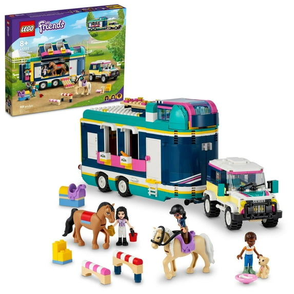 LEGO Friends Horse Show Trailer Interlocking Block Building Set, 989 Count