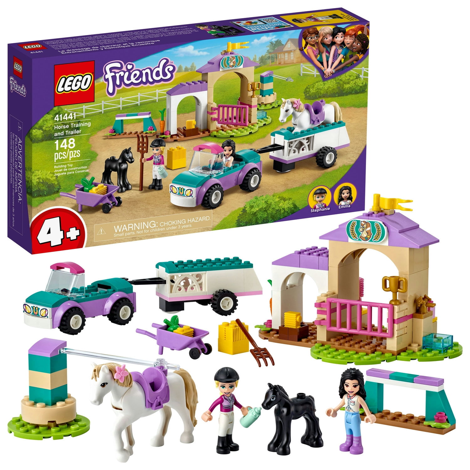 Menda City ihærdige Flytte LEGO Friends Horse Training and Trailer 41441 Building Toy; With LEGO  Friends Stephanie and Emma (148 Pieces) - Walmart.com