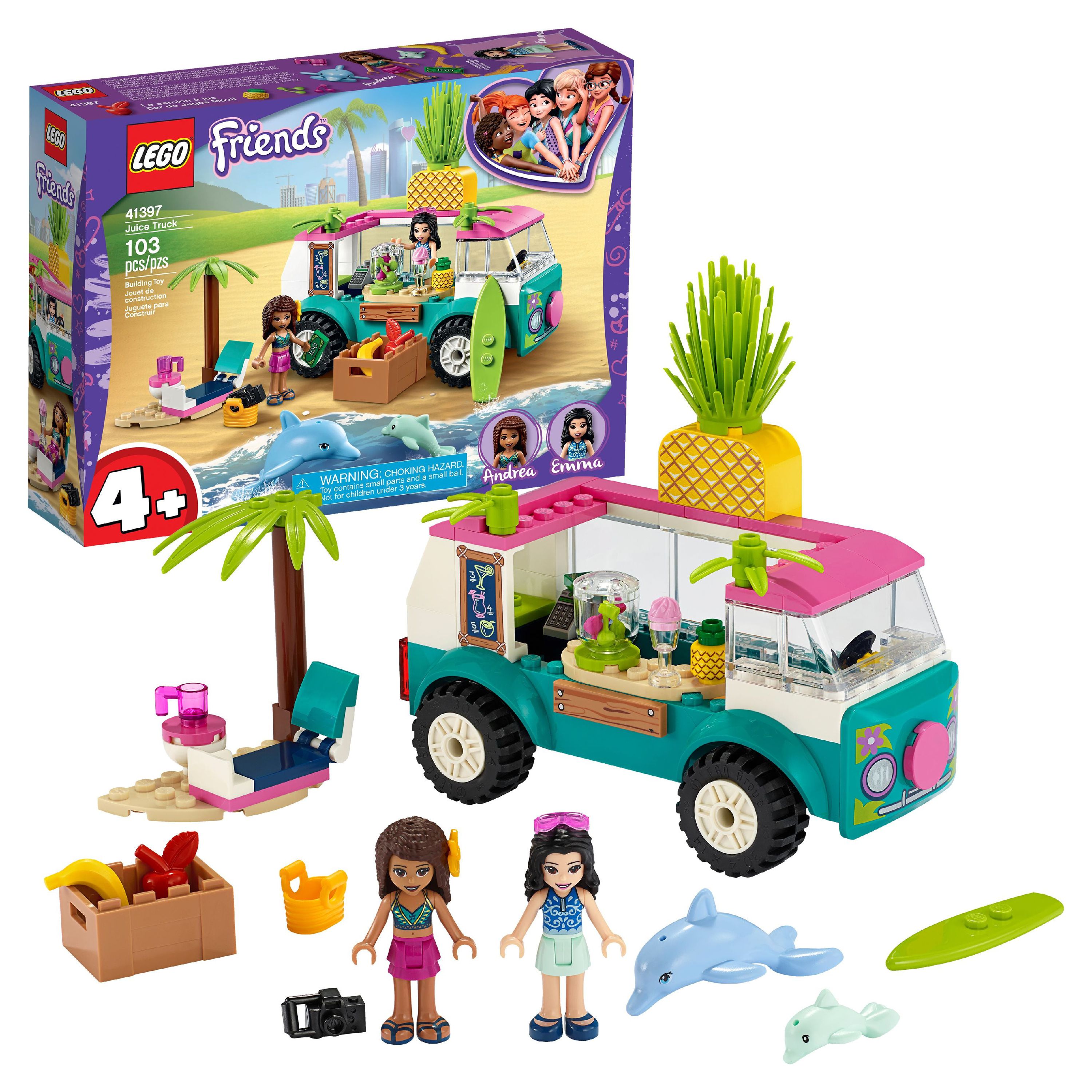 LEGO Friends Juice Truck 41397 Building Kit; Kids Food Truck Featuring Emma Mini-Doll Figure (103 Pieces) - image 1 of 6