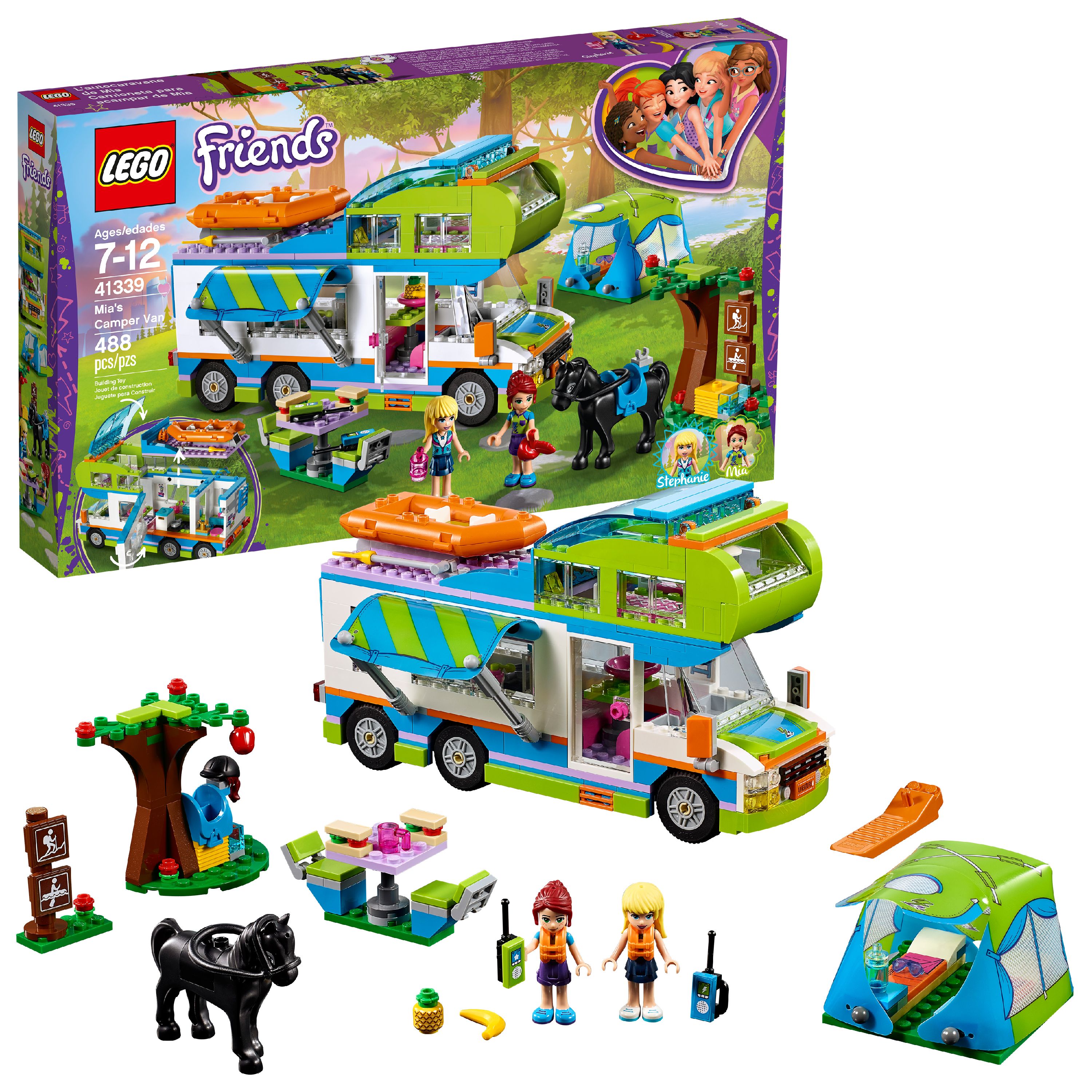 LEGO Friends Mia's Camper Van 41339 Building Set (488 Pieces) - image 1 of 7