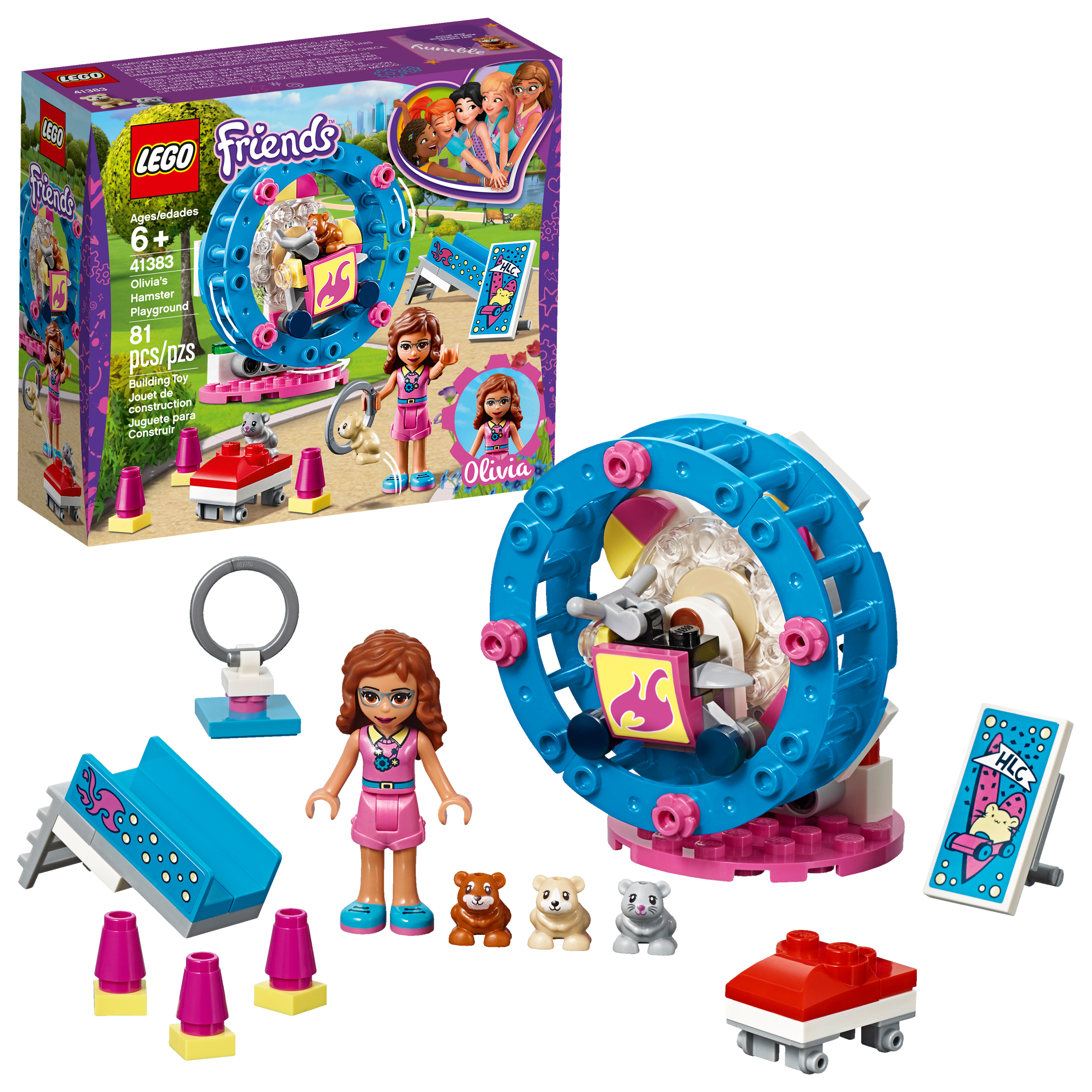 LEGO Friends Olivia's Hamster Playground 41383 9 (81 Pieces) - image 1 of 8