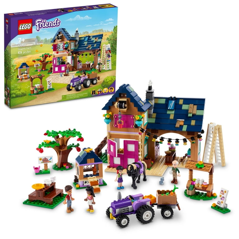 varemærke Canberra Rosefarve LEGO Friends Organic Farm House Set 41721 with Toy Horse, Stable, Tractor  and Trailer plus Animal Figures, for Kids, Girls and Boys Aged 7+ - Walmart .com