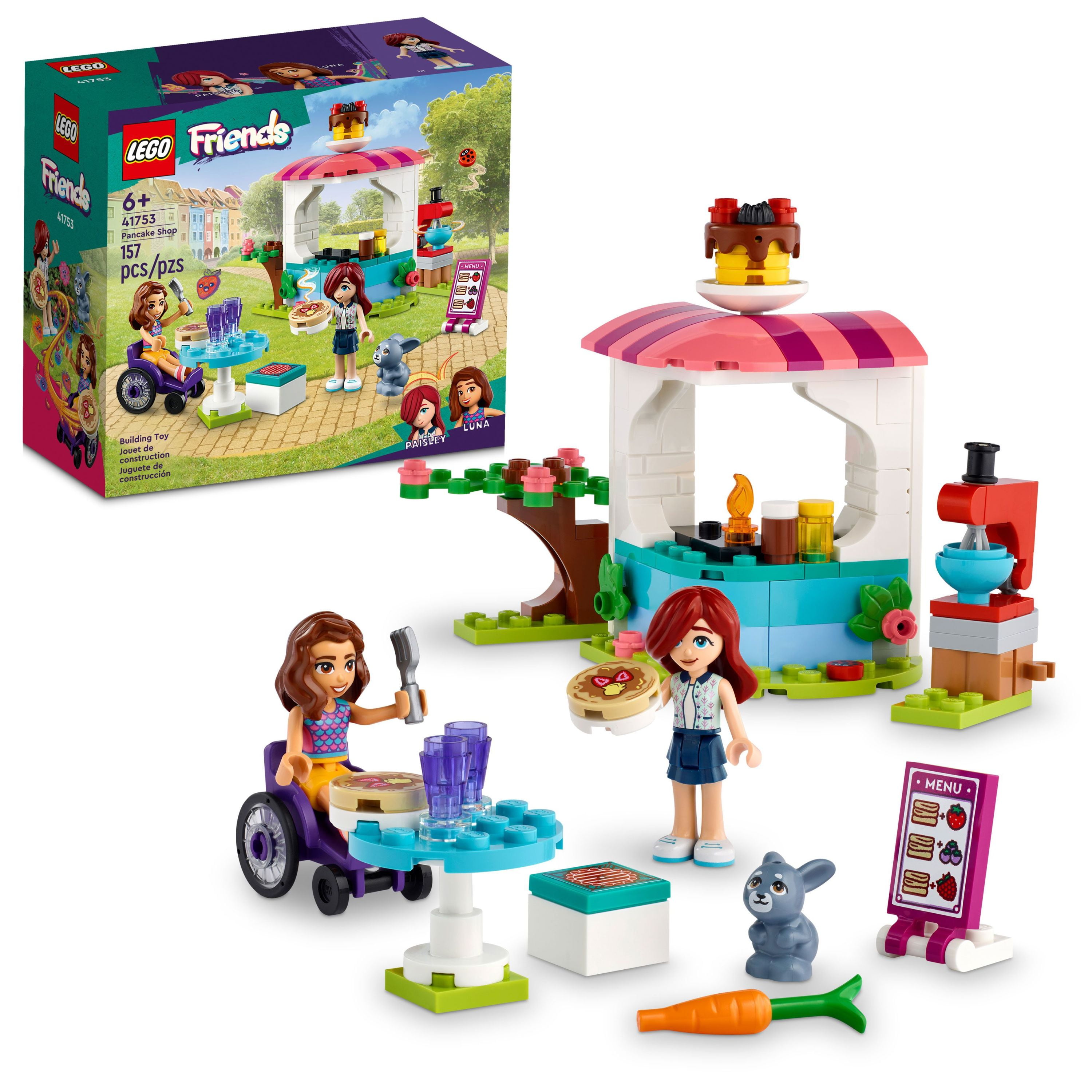 LEGO Friends Pancake Shop 41753 Building Toy Set, Pretend Creative Fun for  Boys and Girls Ages 6+, With 2 Mini-Dolls and Accessories, Inspire