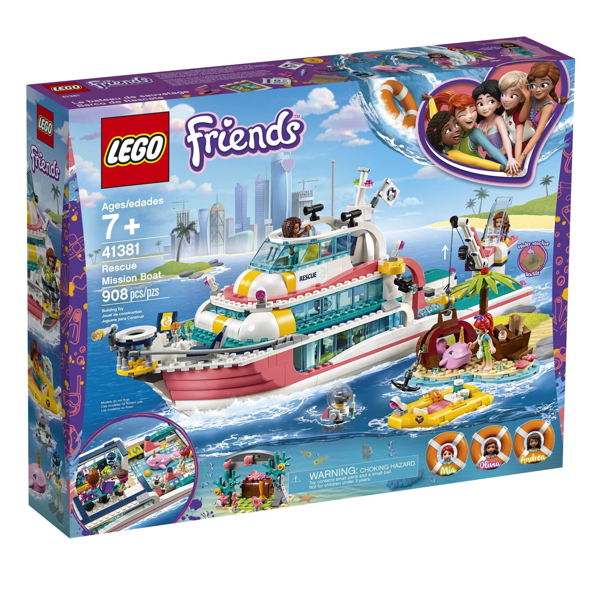 LEGO Friends Rescue Mission Boat 41381, 908 pieces - Walmart.com