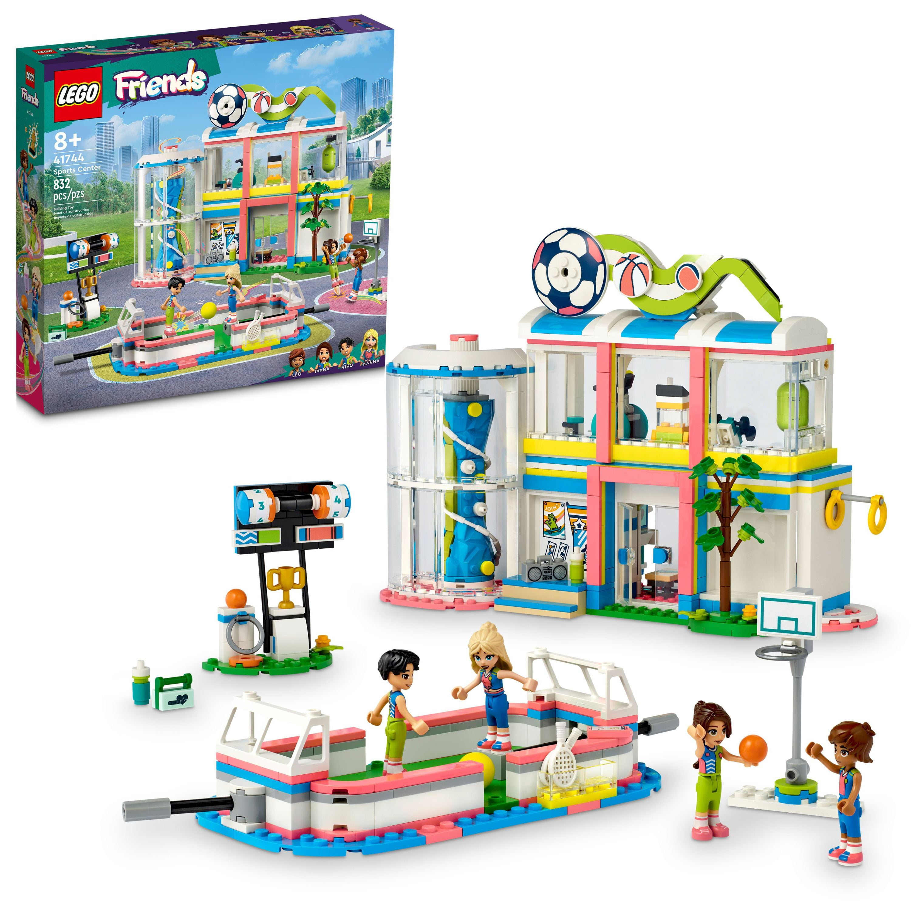 LEGO Friends Sports Center 41744 Building Toy Set, Fun for Boys and Girls  Ages 8+, Includes Football, Basketball and Tennis Games, A Fun Gift for  Kids