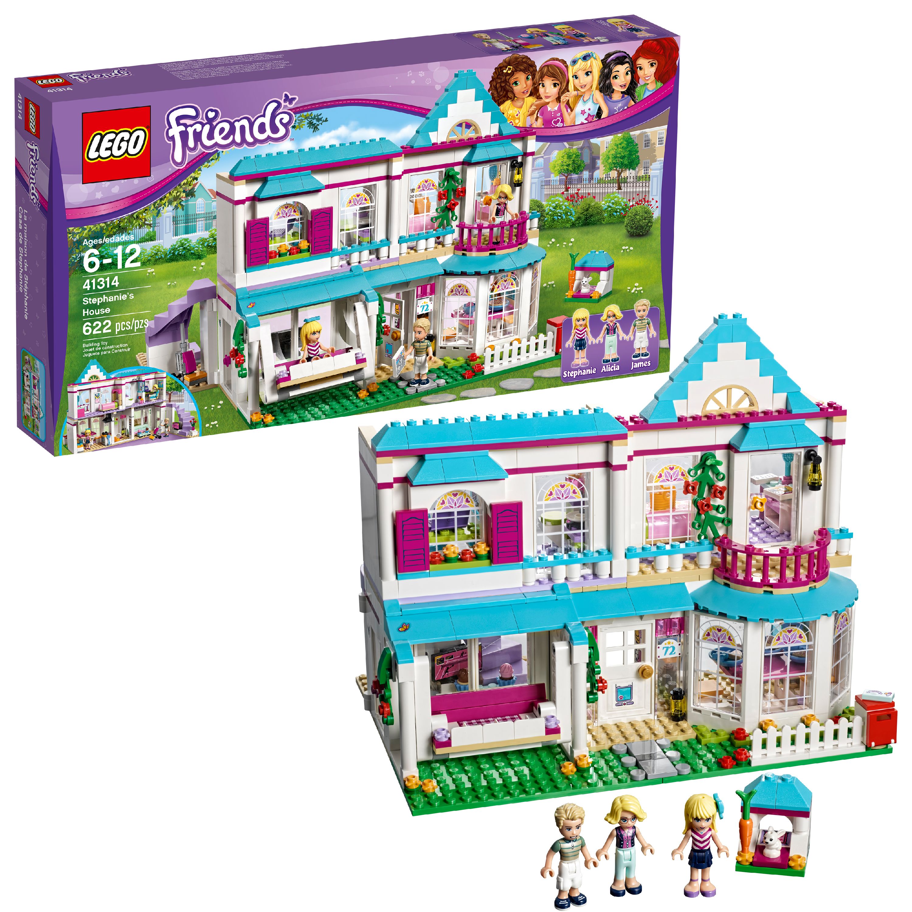 LEGO Friends Stephanie's House 41314 Toy Dollhouse Playset (622 pcs) - image 1 of 6