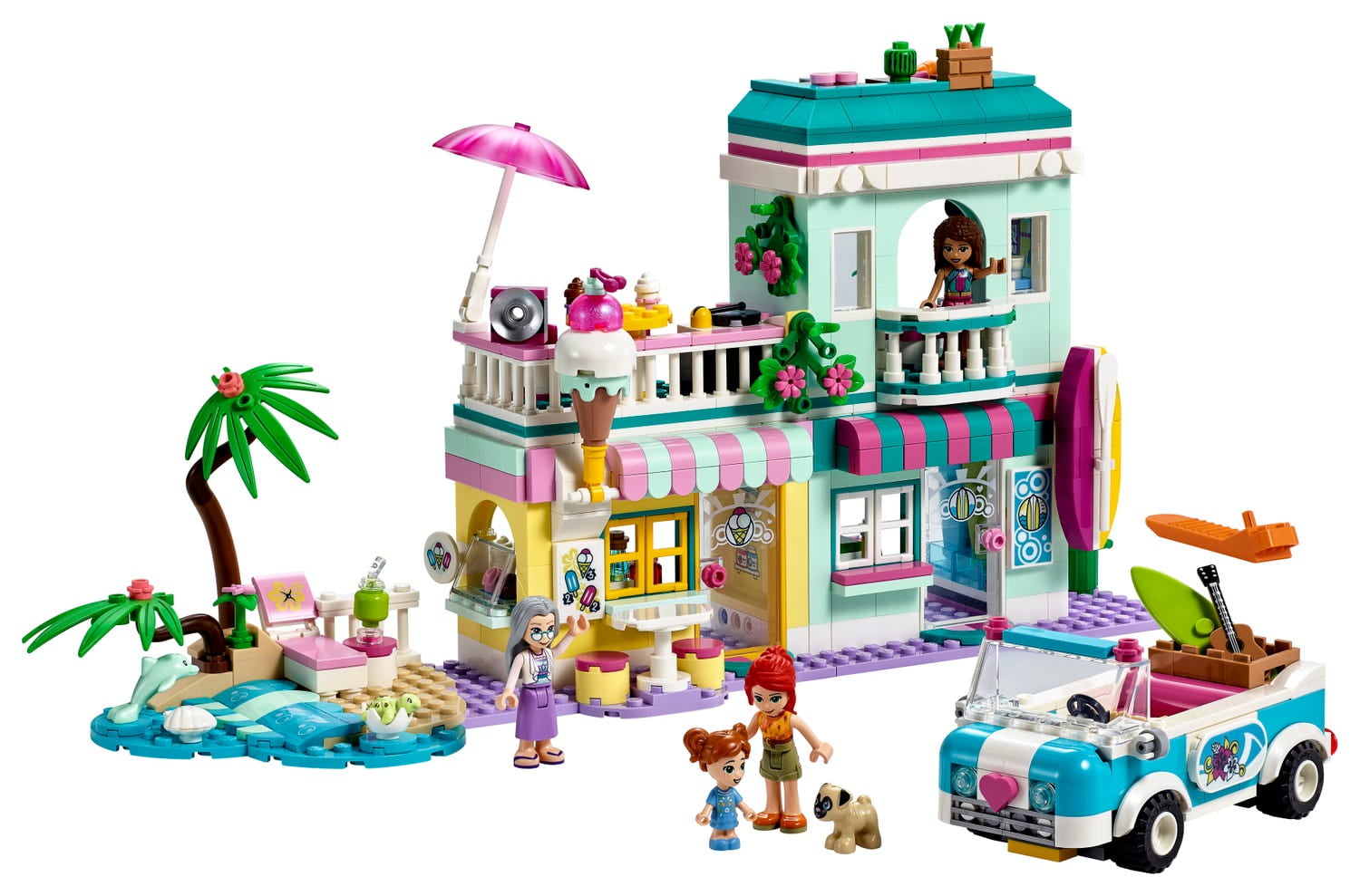 LEGO Friends Beachfront Surfer Summer 41693 Building Kit, Creative