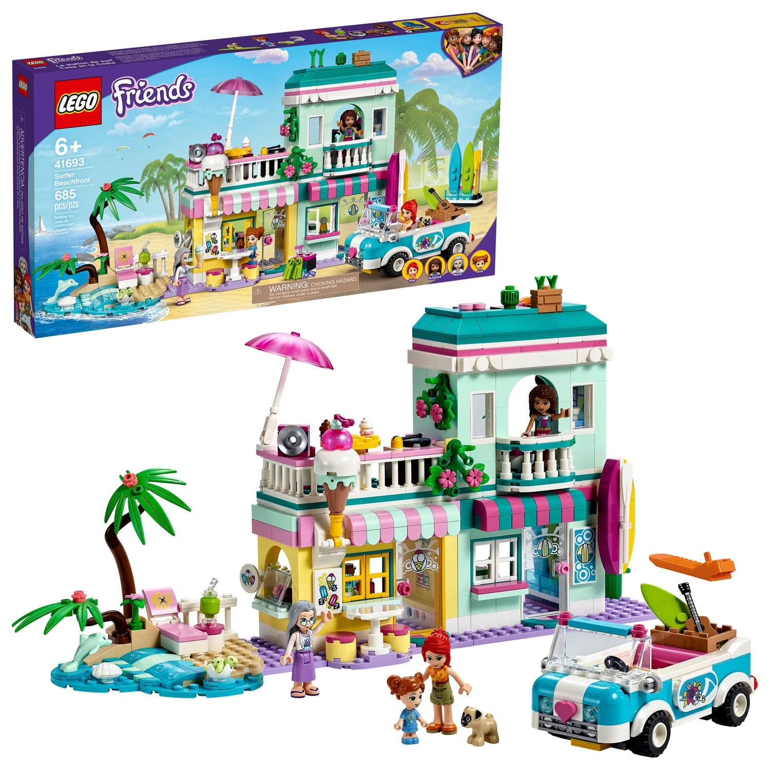 LEGO Friends Surfer Beachfront 76390 Building Kit Buildable Toys (685  Pieces) 