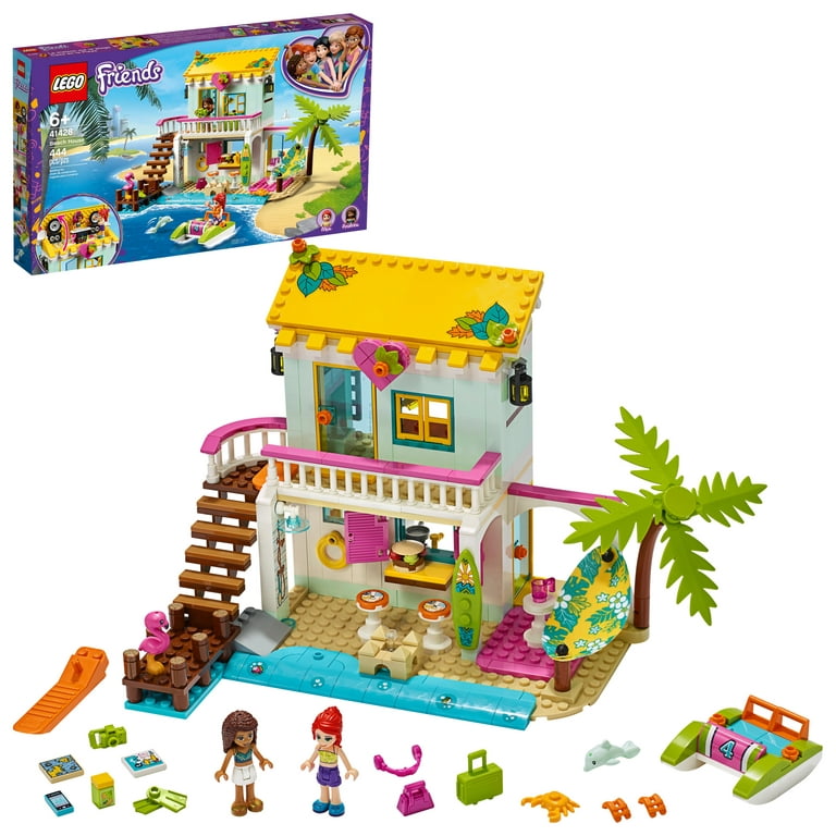jeg er sulten Plys dukke bomuld LEGO Friends Toy Beach House 41428 Building Toy comes with Andrea and Mia  Mini-Dolls (444 Pieces) - Walmart.com