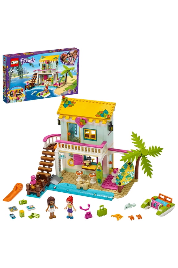 Friends Toy Beach House 41428 Building Toy comes with Andrea and Mia Mini-Dolls (444 Pieces)