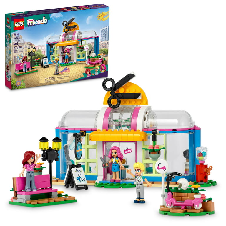 sløring Over hoved og skulder offentlig LEGO Friends Toy Hair Salon 41743 Building Toy - Hairdressing Set with  Paisley & Olly Mini-Dolls, Creative Pretend Play Spa with Accessories, Fun  for Boys, Girls and Kids Ages 6+ - Walmart.com