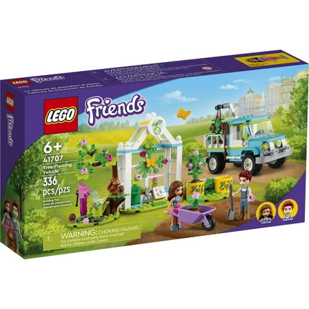 LEGO Friends Tree-Planting Vehicle 41707 Flower Garden Building Set with Toy Car, Olivia Mini-Doll and Animal Figures, Nature Inspired Summer Set
