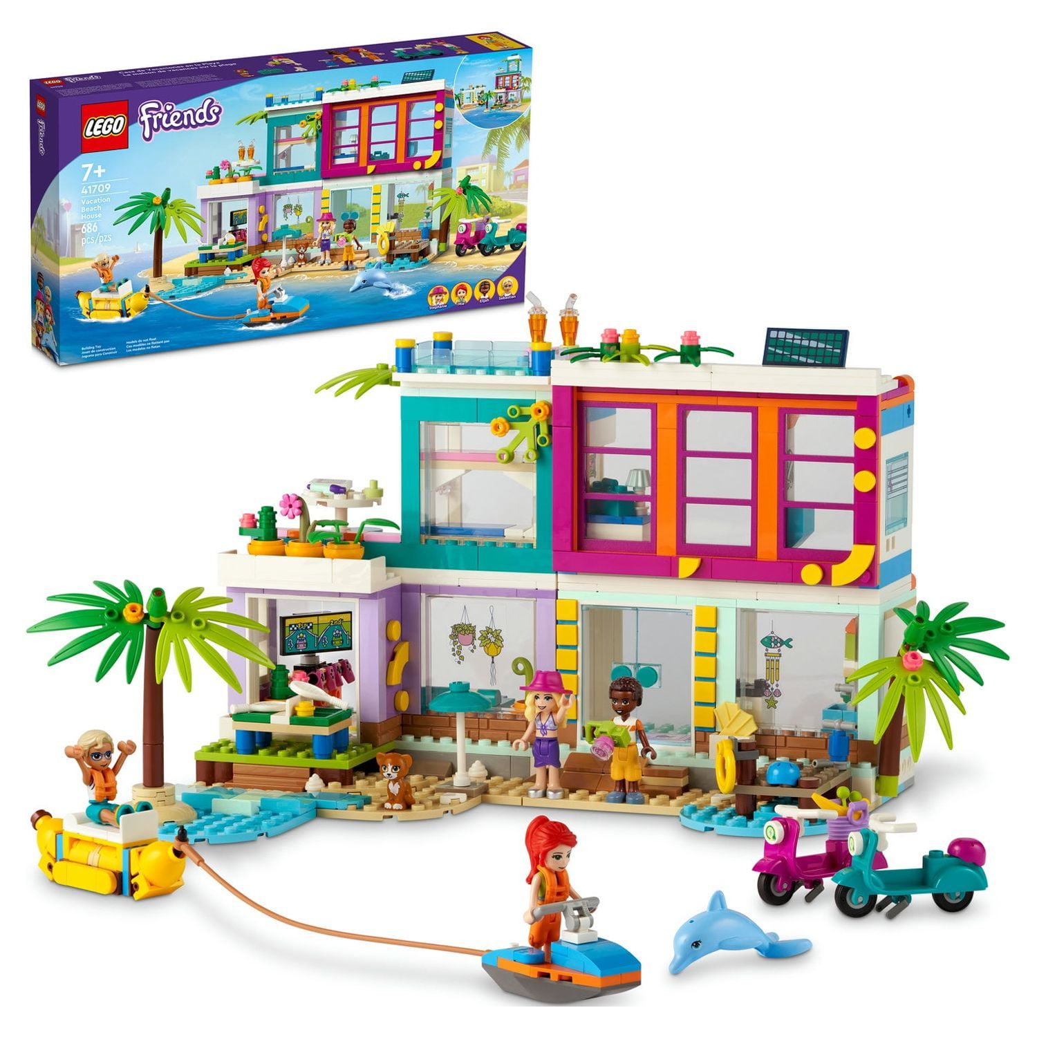 Friends House Building Toys, Family Beach House Holiday Villa