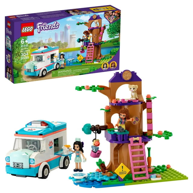 LEGO Friends Vet Clinic Ambulance 41445 Building Toy for Kids Who Love ...