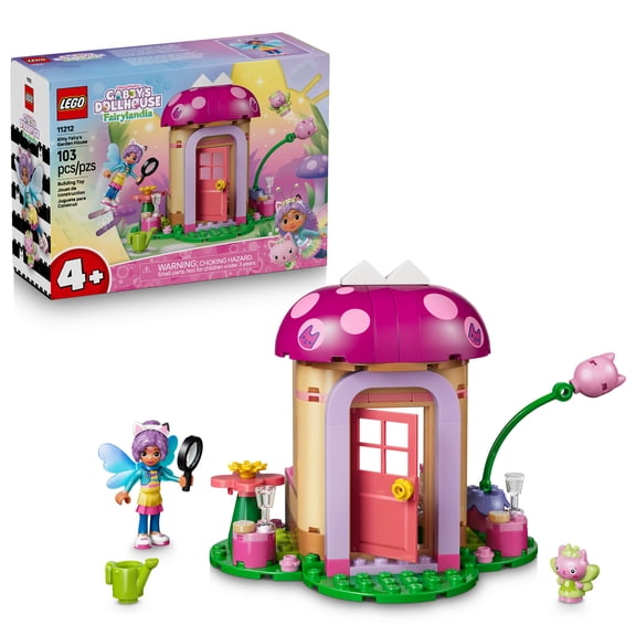 LEGO Gabby's Dollhouse Kitty Fairy's Garden House - Building Toy for Girls & Boys, Ages 4+ - Mushroom House Playset with Gabby & Kitty Fairy Figures - Gift for Birthdays - 11212