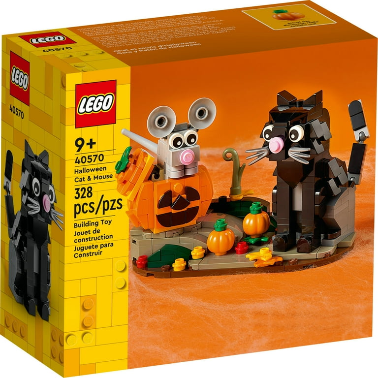 LEGO Halloween Cat Mouse 40570 Building Kit Whimsical Halloween Decor with Adorable Cat Mouse and Pumpkin Toys Halloween Toy