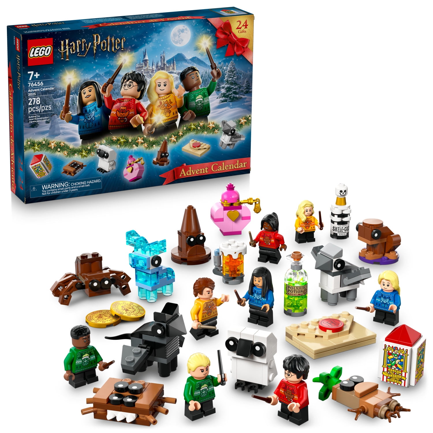 LEGO Harry Potter Advent Calendar 2025 Kids Toy - Holiday Countdown for Boys & Girls, 7+ - 24 Buildable Surprises, Including Harry, Draco & Luna Minifigures - Kids Gift Idea for Christmas - 76456