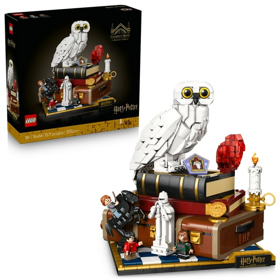 LEGO Harry Potter Sorcerers Stone  Collectors Edition Building Set for Adults - DIY Craft Kit for Women & Men, Ages 18+ - Buildable Hedwig & 3 Minifigures - Gift Idea for Birthdays - 76466