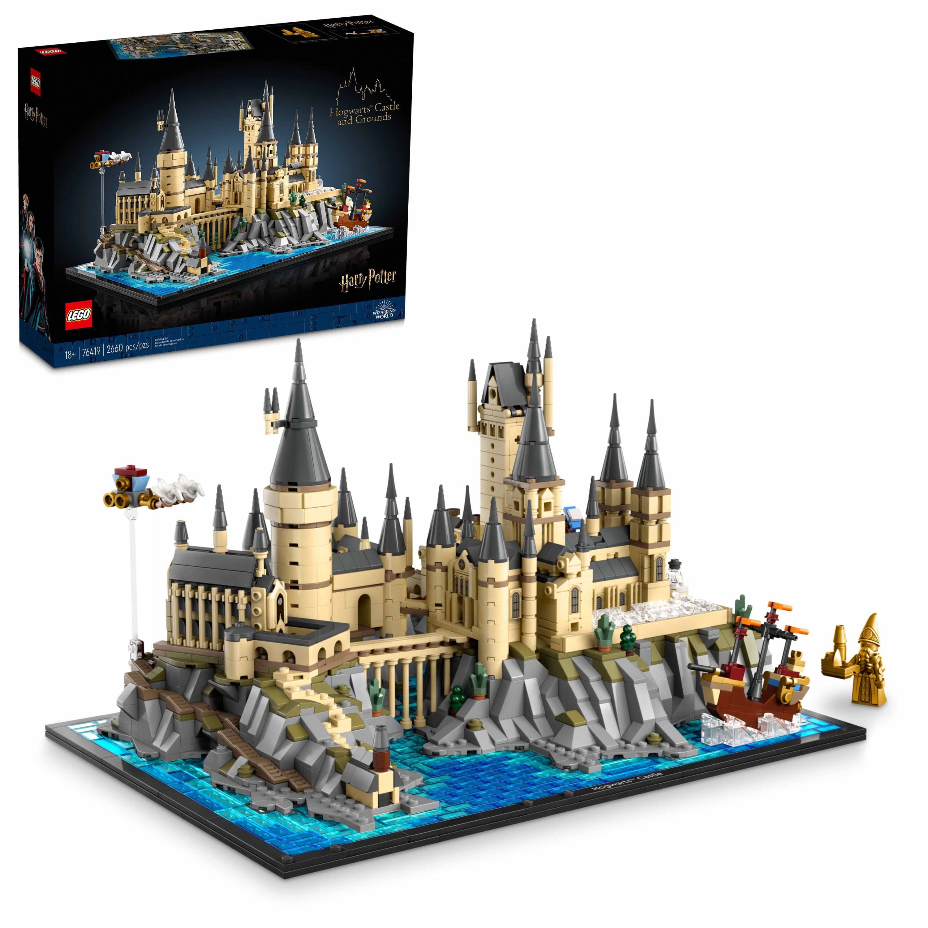 Wizarding World Harry Potter, Magical Minis  Exclusive Deluxe  Hogwarts Castle, 3 Classroom Playsets, 22 Accessories, 3 Figures, Lights &  Sounds