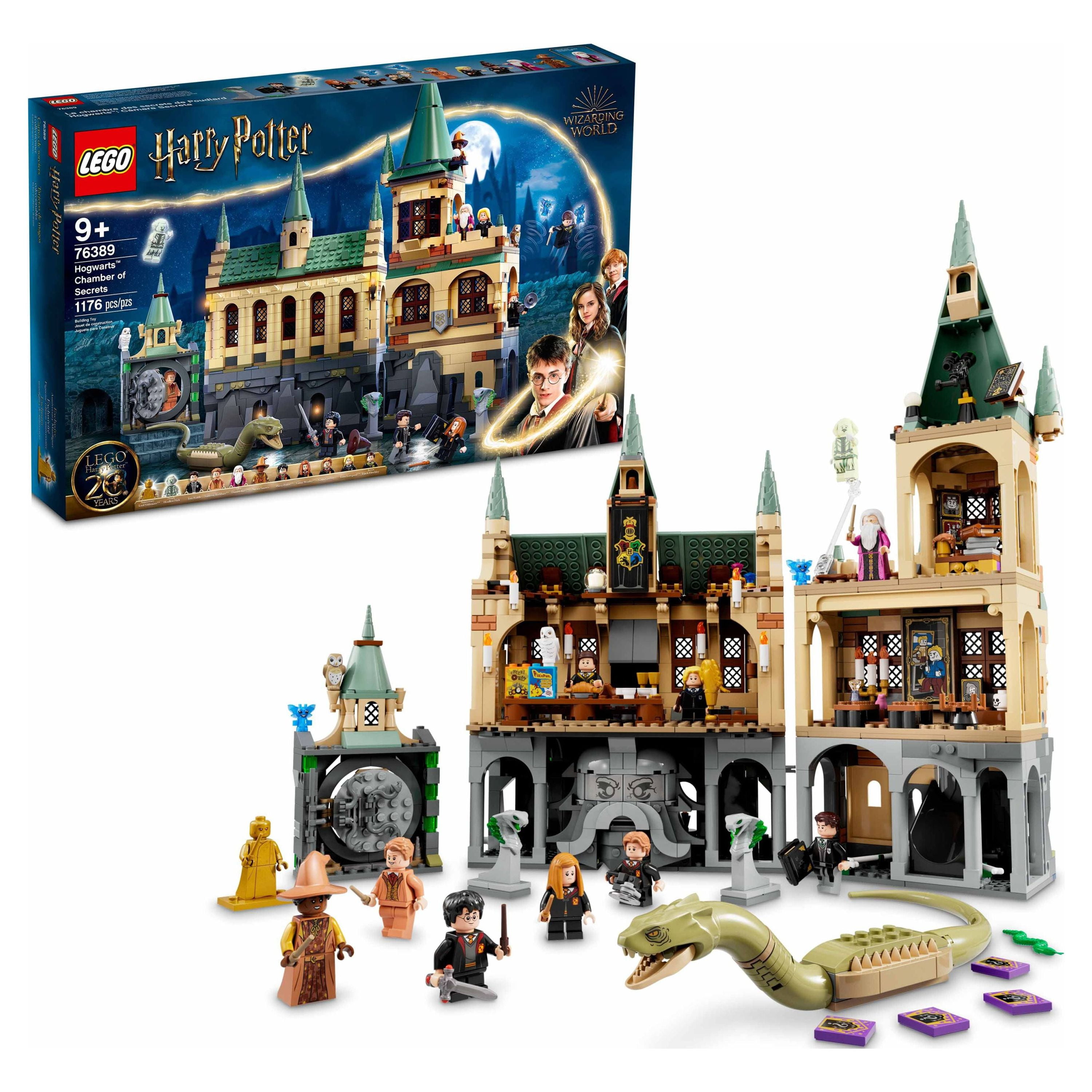 LEGO Harry Potter Hogwarts Chamber of Secrets 76389 Castle Toy with The  Great Hall, 20th Anniversary Model Set with Collectible Golden Voldemort  Minifigure and Glow-in-the-Dark Nearly Headless Nick 