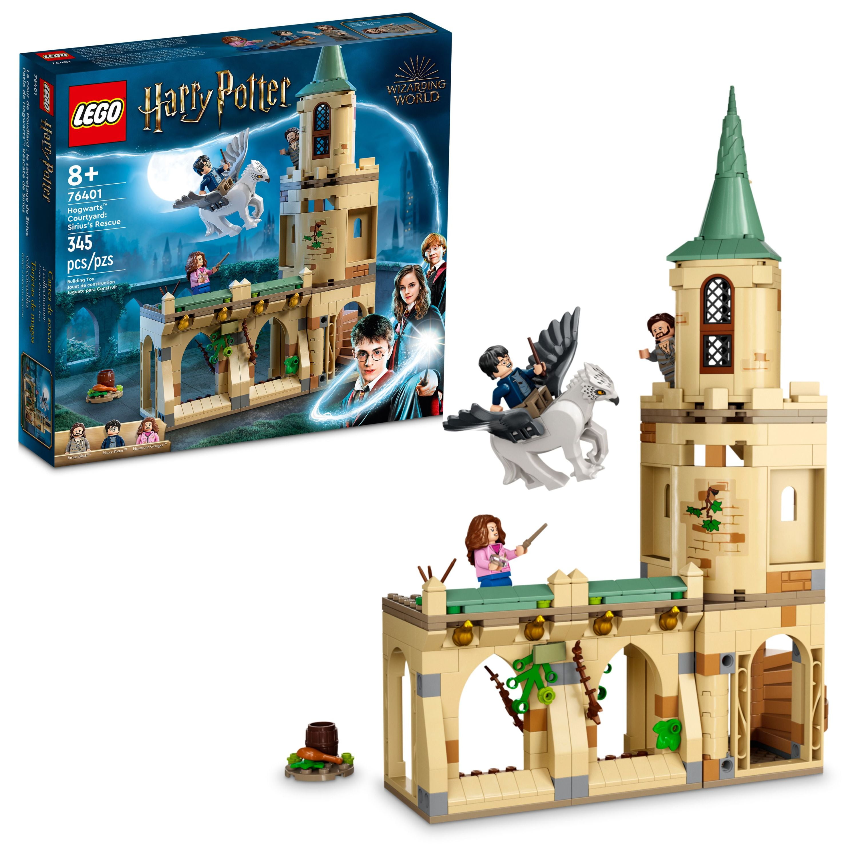 blive forkølet Bug Forlænge LEGO Harry Potter Hogwarts Courtyard: Sirius's Rescue 76401 Castle Tower  Toy, Collectible Set with Buckbeak Hippogriff Figure and Prison Cell -  Walmart.com