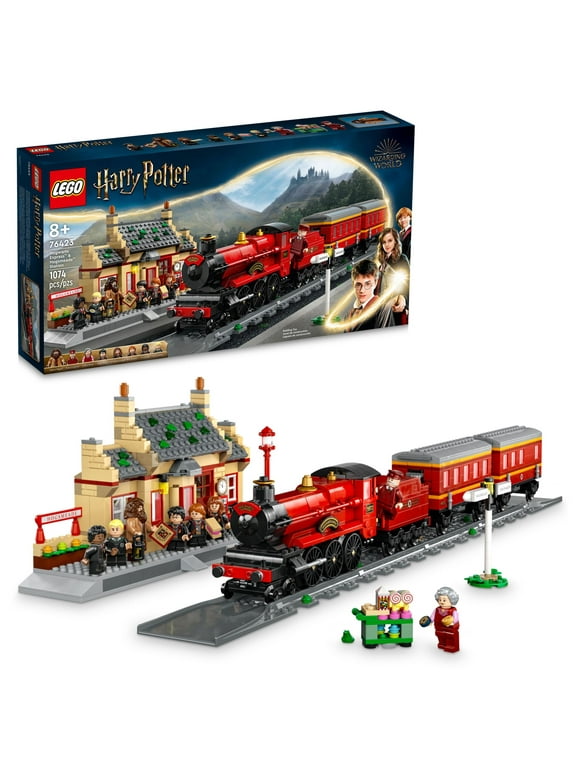 LEGO Harry Potter Hogwarts Express & Hogsmeade Station 76423 Building Toy Set; Harry Potter Gift Idea for Fans Aged 8+; Features a Buildable Train, Tracks, Ticket Office and 8 Harry Potter Minifigures