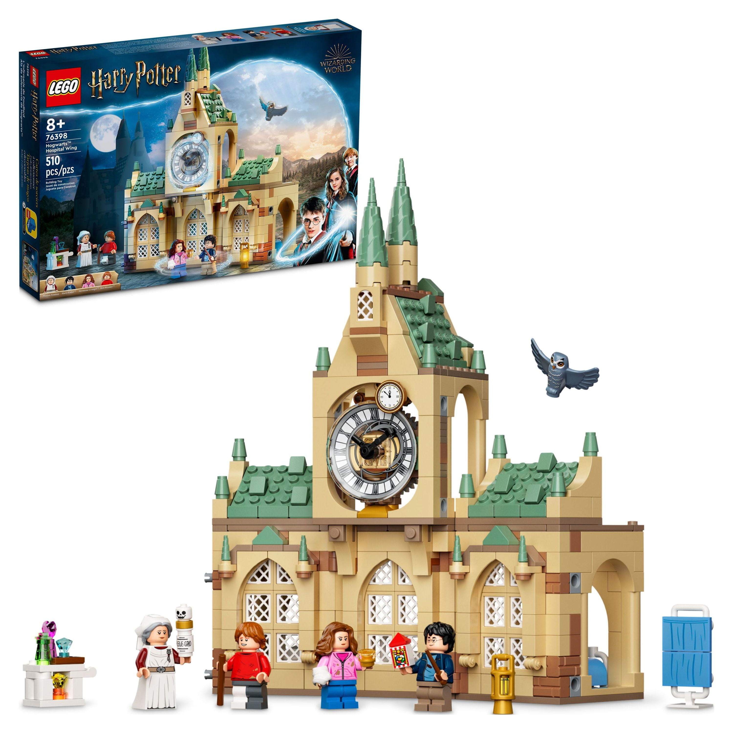 LEGO Harry Potter Hogwarts Hospital Wing 76398 Buildable Castle Toy with  Clock Tower, The Prisoner of Azkaban, Includes Harry Potter, Hermione  Granger, Ron Weasley & Madam Pomfrey Minifigures 