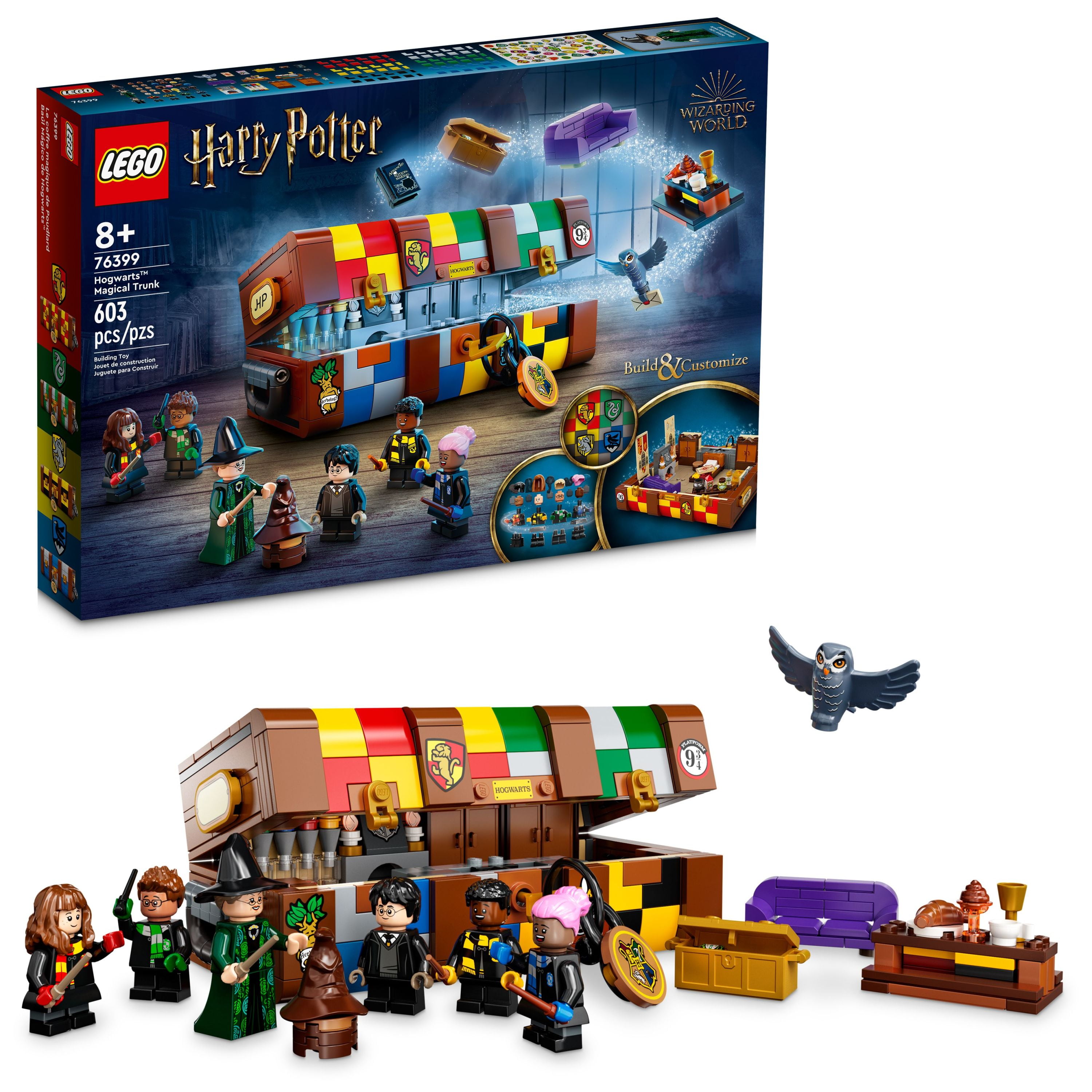 Harry Potter Hogwarts Magical 76399 Luggage Set, Personalisable Gift Idea for Kids, Girls & Boys with Movie Minifigures and House - Walmart.com