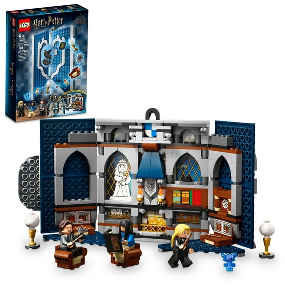LEGO Harry Potter Ravenclaw House Banner 76411 - Hogwarts Castle Common Room Toy or Wall Display, Luna Lovegood Minifigure and Wands, Collectible Travel Toys, Great Gift Set for Boys, Girls and Kids