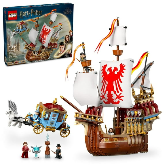 LEGO Harry Potter Triwizard Tournament: The Arrival, Harry Potter Collectible with Beauxbatons Carriage and Durmstrang Ship, Magical Gift for Boys & Girls, Harry Potter Toy for 10 Year Old Kids, 76440