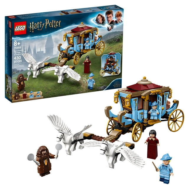 LEGO Harry Potter and the Goblet of Fire Beauxbatons' Carriage: Arrival at Hogwarts 75958 Wizard Hagrid Horses Building Toy (430 Pieces)