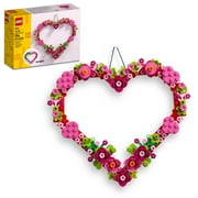 LEGO Heart Ornament Building Toy Kit - Heart-Shaped Arrangement of Artificial Flowers - Great Gift for Loved Ones, Unique Arts & Crafts Activity for Kids 9+ - 40638