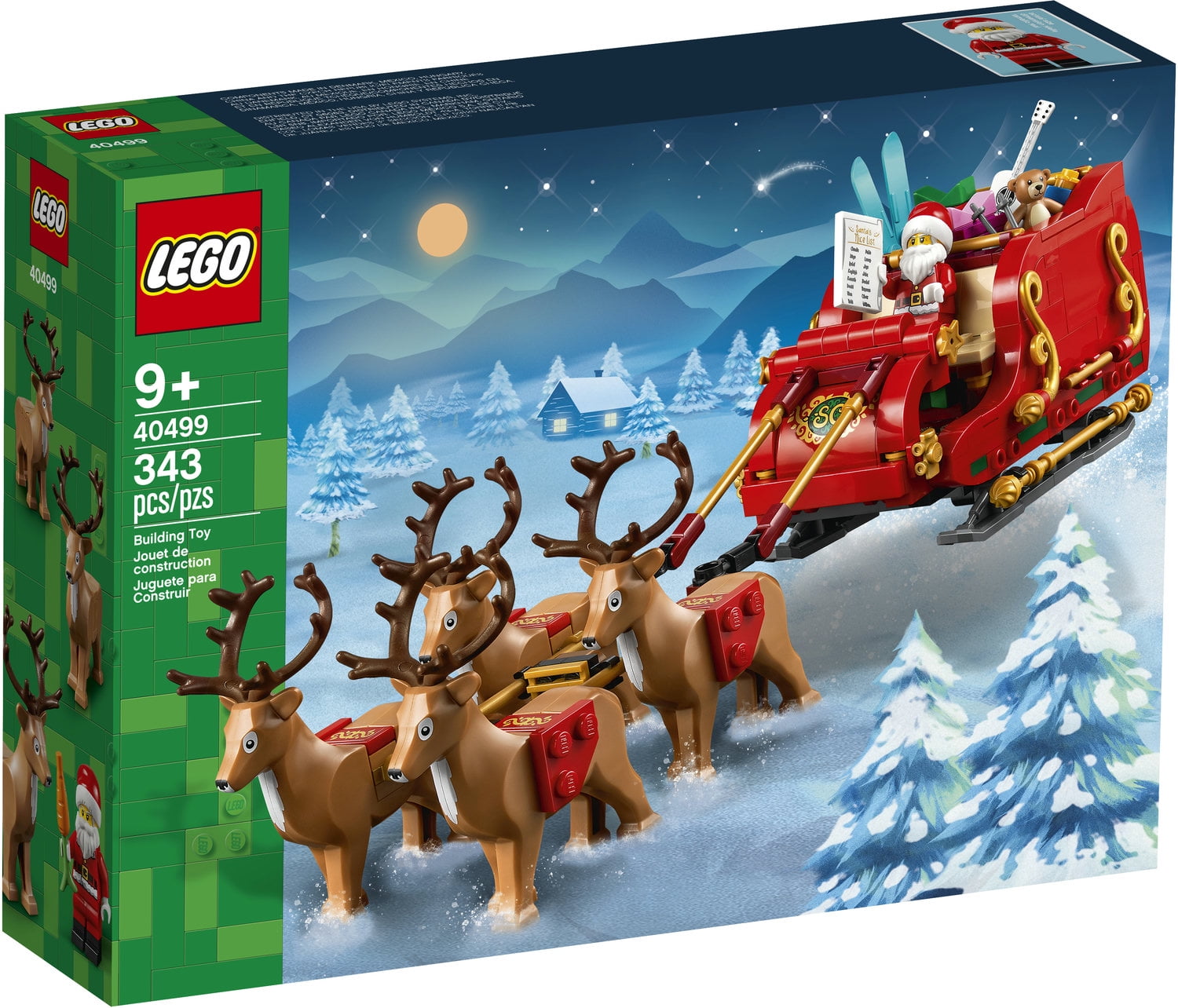 LEGO Holiday Santa's Sleigh Exclusive Set 40499 - Walmart.com