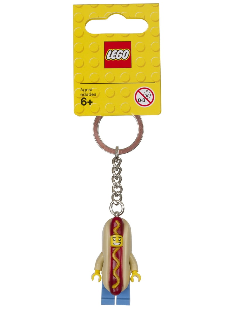 Cool Hot Dog Guy Keychain, Authentic LEGO¬Æ Minifigure 853571