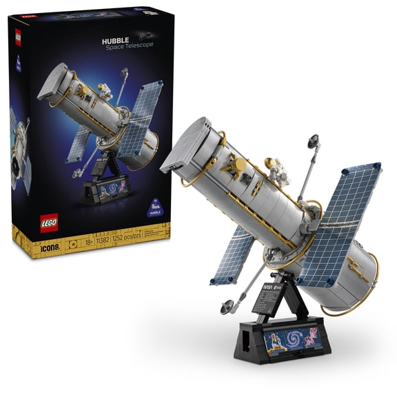LEGO Icons Hubble Space Telescope - Building Set for Adults, Ages 18+ - Home Office or Bedroom Decor for Men & Women - Astronomy Gift - 11382
