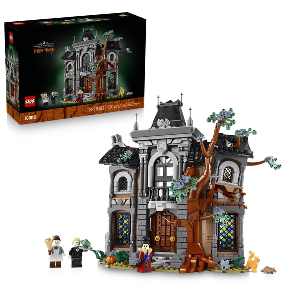LEGO Icons Mayor Manor - Building Set for Adults, Ages 18+ - Halloween Decorations with 4 Minifigures - Collectible Model Kit for Home Dcor - Gifts for Men & Women - 11383