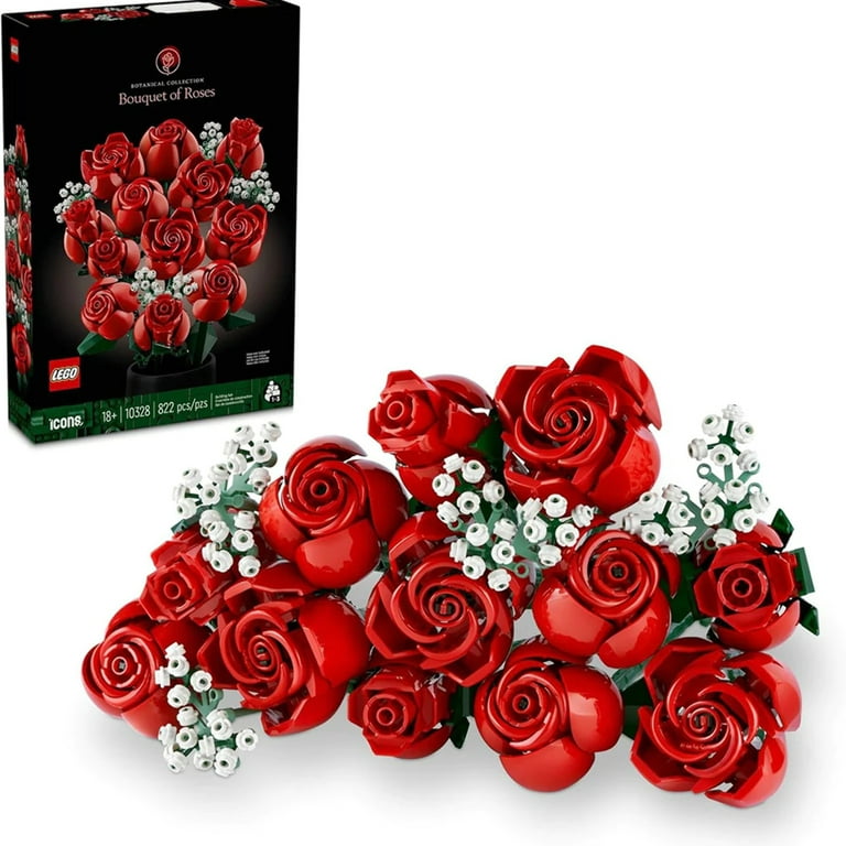 LEGO Icons Bouquet of Roses, Home Décor Artificial Flowers, Gift for Her or  Him for Anniversary and Valentine's Day, Botanical Collection, 10328 