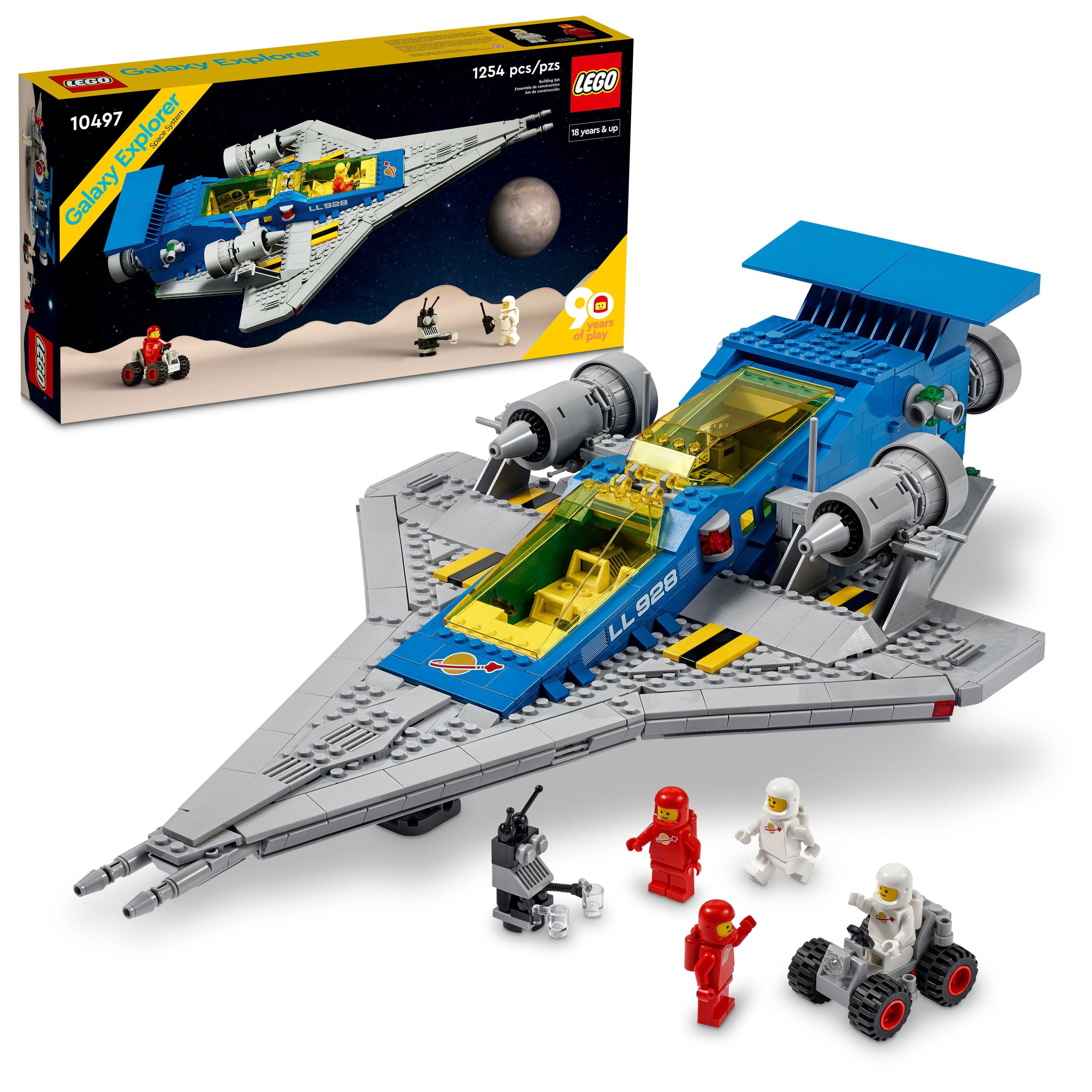 dagsorden Kejser fjendtlighed LEGO Icons Galaxy Explorer 10497 90th Anniversary Collectible Edition Model  Spaceship, Space Building Set with Astronaut Figures, Gift Idea -  Walmart.com