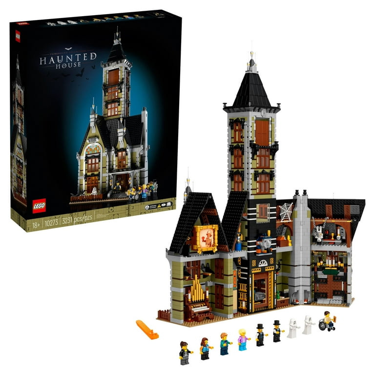 LEGO Icons Haunted House Building Set, Creative Craft for Adults and  Family, Haunted House DIY Project to Build Together, Includes 10  Minifigures