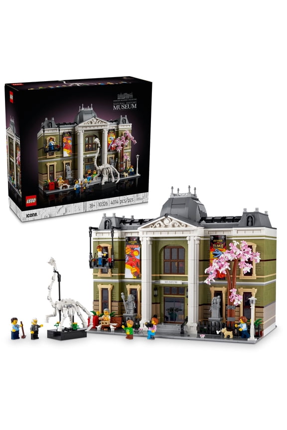 Icons Natural History Museum Building Kit for Adults, Build and Display Gift Idea for Lovers of Museums, Dinosaurs, Science and Geology, Addition to the Modular Buildings Collection, 10326